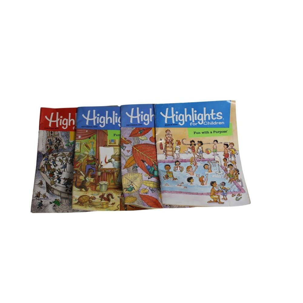 Hightlights for Children‎ Magazine Lot of 4 - vintage 2000,2001,2002,2003